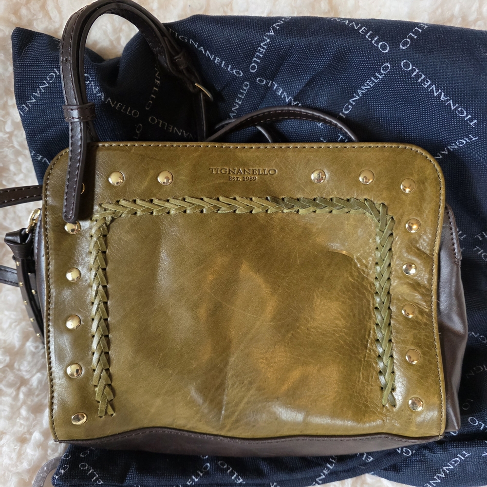 Tignanello Two-Tone Leather Crossbody Bag